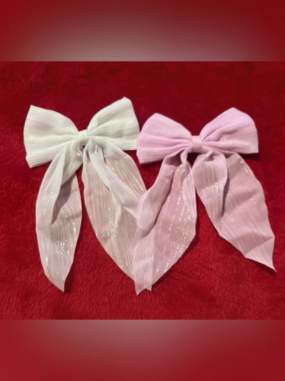 Kids Sparkle Bow Hair Clips - Various Colors